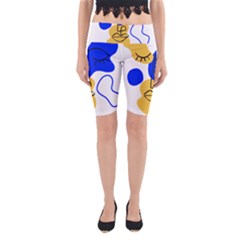 Evening Mood Face Drawing Yoga Cropped Leggings