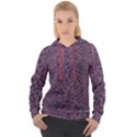 Purple Leather SnakeSkin Design Women s Overhead Hoodie View1