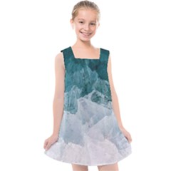 Blue Waves Kids  Cross Back Dress by goljakoff