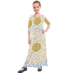 Sunshine Kids  Quarter Sleeve Maxi Dress by goljakoff