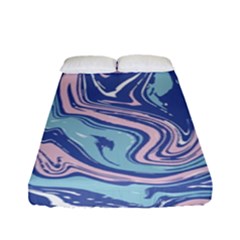 Blue Vivid Marble Pattern 10 Fitted Sheet (full/ Double Size) by goljakoff
