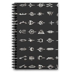 Electrical Symbols Callgraphy Short Run Inverted 5 5  X 8 5  Notebook by WetdryvacsLair
