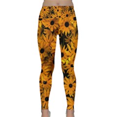 Rudbeckias  Lightweight Velour Classic Yoga Leggings by Sobalvarro