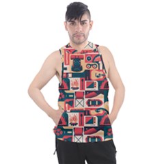 Guitar And Trip Men s Sleeveless Hoodie by designsbymallika