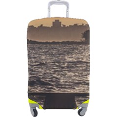Cityscape Coastal Scene Montevideo Uruguay Luggage Cover (large) by dflcprintsclothing