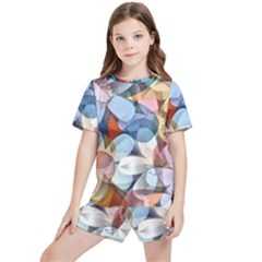 Multifleurs Kids  Tee And Sports Shorts Set