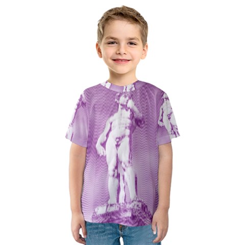 Modul Statue Greek Athlete Vaporwave Kids  Sport Mesh Tee by GrenarLab