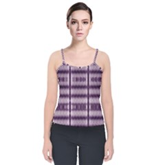 Purple Tigress Velvet Spaghetti Strap Top by Sparkle