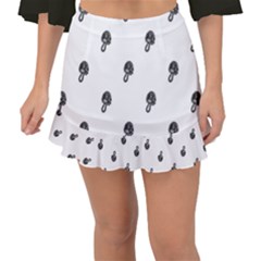 Aviator Helmet Motif Print Pattern Fishtail Mini Chiffon Skirt by dflcprintsclothing