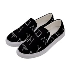 Heinrich Cornelius Agrippa Of Occult Philosophy 1651 Malachim Alphabet Collected Inverted Square Women s Canvas Slip Ons by WetdryvacsLair