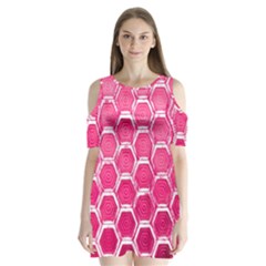 Hexagon Windows Shoulder Cutout Velvet One Piece by essentialimage