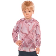 Coral Colored Hortensias Floral Photo Kids  Hooded Pullover by dflcprintsclothing