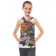 Possum - Mentally Sick Physically Thick Kids  Sleeveless Hoodie by Valentinaart