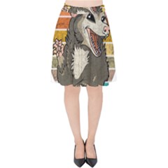 Possum - Be Urself Velvet High Waist Skirt by Valentinaart