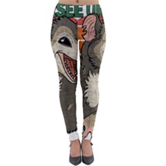 Possum - Be Urself Lightweight Velour Leggings by Valentinaart