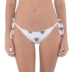Butterfly Cartoon Drawing Motif  Pattern Reversible Bikini Bottom by dflcprintsclothing
