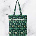 Shamrock Pattern Pink Blue Metallic Pattern Double Zip Up Tote Bag View2