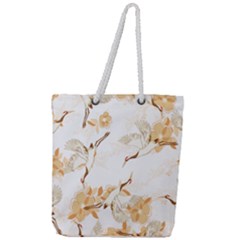 Birds And Flowers  Full Print Rope Handle Tote (large) by Sobalvarro