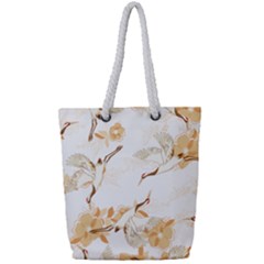 Birds And Flowers  Full Print Rope Handle Tote (small) by Sobalvarro