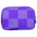 Purple Gingham Check Squares Pattern Make Up Pouch (Small) View2
