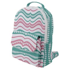 Waving Lines Vivid Pattern Flap Pocket Backpack (small) by dflcprintsclothing