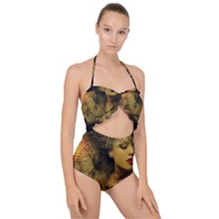 Surreal Steampunk Queen From Fonebook Scallop Top Cut Out Swimsuit by 2853937