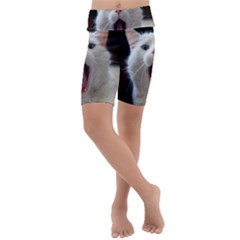 Wow Kitty Cat From Fonebook Kids  Lightweight Velour Cropped Yoga Leggings by 2853937