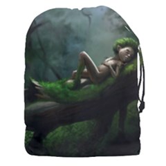 Wooden Child Resting On A Tree From Fonebook Drawstring Pouch (3xl) by 2853937
