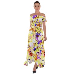 Sequins And Pins Off Shoulder Open Front Chiffon Dress by essentialimage