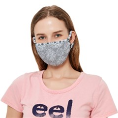 Dots Motif Geometric Print Design Crease Cloth Face Mask (adult)