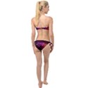 Colorful arcs in neon light, graphic art Twist Bandeau Bikini Set View2