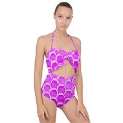 Hexagon Windows Scallop Top Cut Out Swimsuit by essentialimage