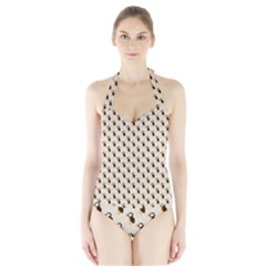 Digital  Design Halter Swimsuit by Sparkle