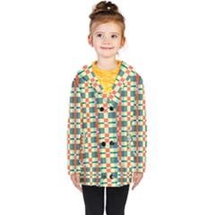 Texture Plaid Kids  Double Breasted Button Coat by Dutashop