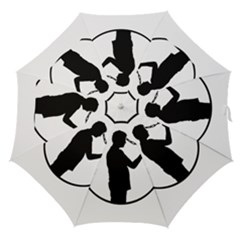 Mobile Phone Addiction Concept Drawing Straight Umbrellas by dflcprintsclothing
