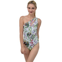 Green Flora To One Side Swimsuit by goljakoff