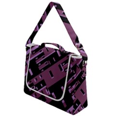 Dark Geometric Shapes Print Pattern Box Up Messenger Bag