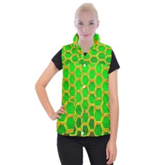 Hexagon Window Women s Button Up Vest by essentialimage365