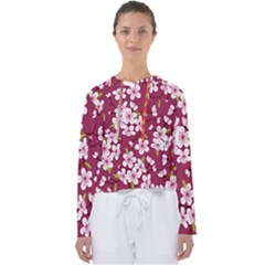 Cherry Blossom Women s Slouchy Sweat by goljakoff