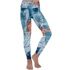 Retro Girls Kids  Lightweight Velour Classic Yoga Leggings by ExtraAwesomeSauce