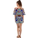 Sugar Skull Pattern 2 Off Shoulder Short Sleeve Top View2