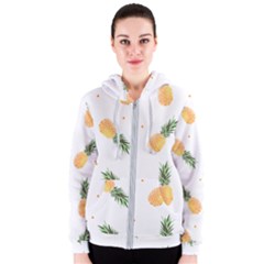 Pineapple Pattern Women s Zipper Hoodie by goljakoff
