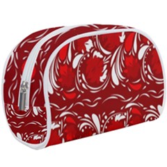 Red Ethnic Flowers Make Up Case (large) by Eskimos