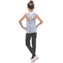 Cute Light Pink And Blue Modern Rose Pattern Kids  Sleeveless Hoodie View2