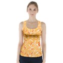 Orange pattern Racer Back Sports Top View1
