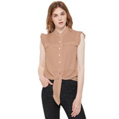 Antique Brass Frill Detail Shirt by FabChoice