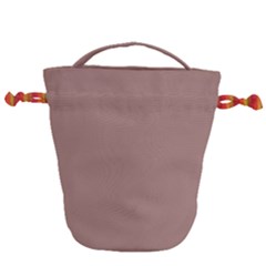 Burnished Brown Drawstring Bucket Bag
