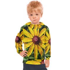 Sunflower Painting Kids  Hooded Pullover by ExtraAwesomeSauce