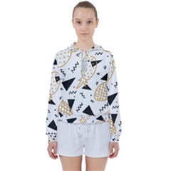 Golden Pineapples Women s Tie Up Sweat by goljakoff