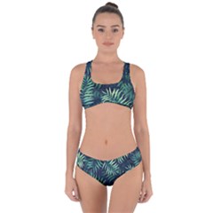 Green Leaves Criss Cross Bikini Set by goljakoff